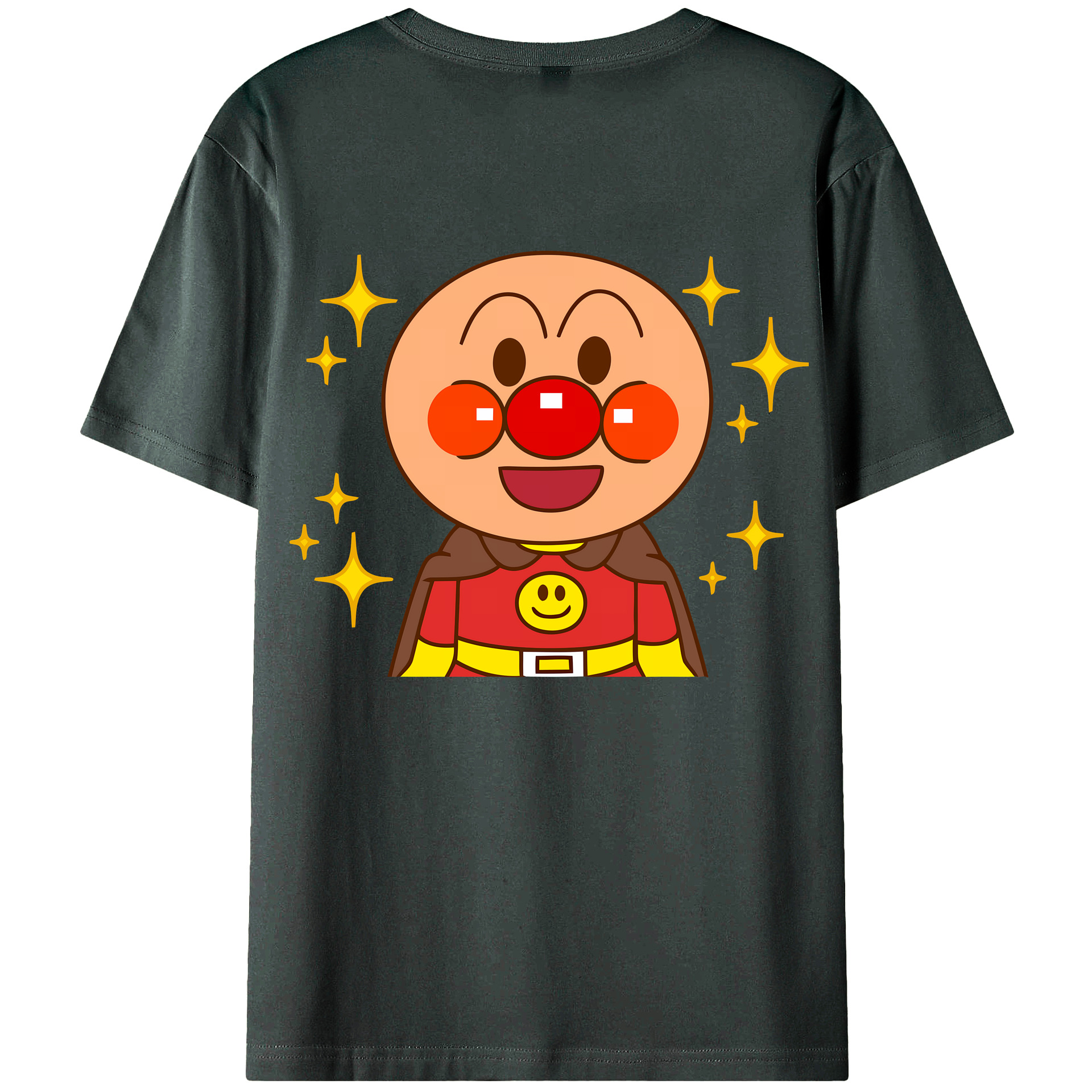 （画像用） アンパンマン Anpanman 綿100％ メンズ半袖Tシャツ（バックプリント） 通気性